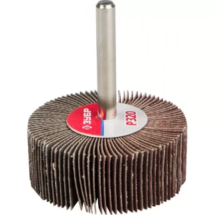 Круг шлифовальный ЗУБР "МАСТЕР" веерный лепестковый, на шпильке, тип КЛО, зерно-электрокорунд нормальный, P320, 20х50мм 36601-320 купить в Нижневартовске