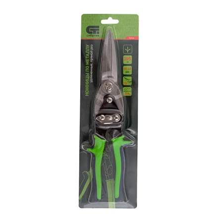 Ножницы по металлу Сибртех 78339, удлиненные, 285 мм, пряморежущие, двухкомпонентные обрезиненные рукоятки купить в Нижневартовске