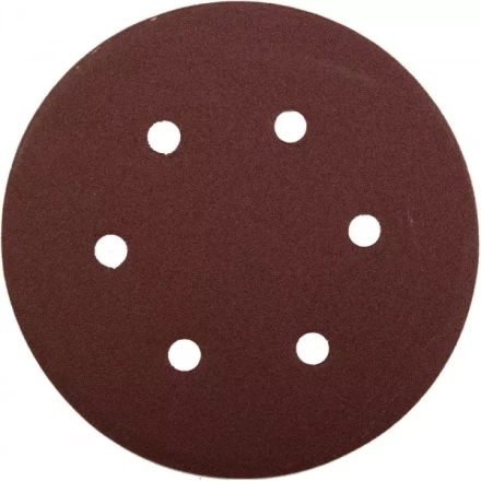 Круг шлифовальный ЗУБР "МАСТЕР" универсальный, из абразивной бумаги на велкро основе, 6 отверстий, Р100, 150мм, 5шт 35566-150-100 купить в Нижневартовске