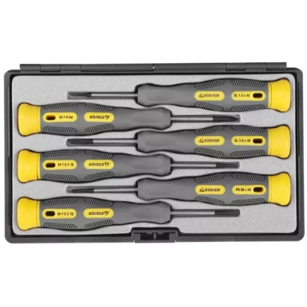 Набор STAYER &quot;PROFESSIONAL&quot; &quot;MAX-GRIP&quot;: Отвертки для точн работ, Cr-V, двухкомп рукоятка, магнит наконеч, 6 предметов 25826-H6 G купить в Нижневартовске