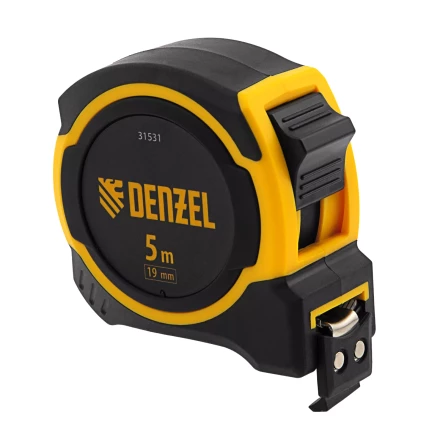 РулеткаDenzel 5м х 19мм, двухкомп. корпус, магнитный обрезиненный зацеп, 31531 купить в Нижневартовске