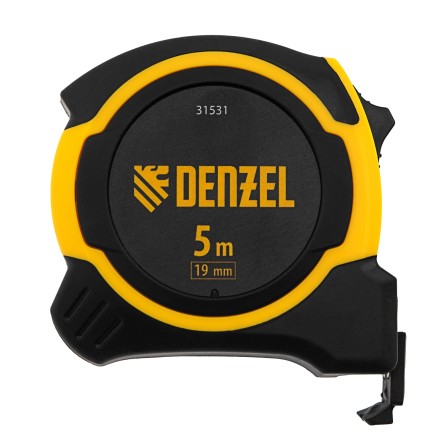 РулеткаDenzel 5м х 19мм, двухкомп. корпус, магнитный обрезиненный зацеп, 31531 купить в Нижневартовске