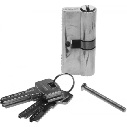 Механизм ЗУБР &quot;ЭКСПЕРТ&quot;цилиндровый, повышенной защищенности, тип &quot;ключ-ключ&quot;, цвет хром, 6-PIN, 70мм 52105-70-2 купить в Нижневартовске