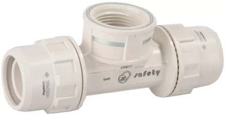 Тройник ЗУБР "ШиреФит" переходной "штуцер с гайкой - внутренняя резьба - штуцер с гайкой", 26мм-3/4"-26мм 51502-26-3/4-26 купить в Нижневартовске