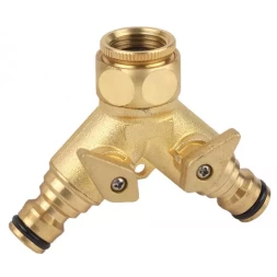 Распределитель двухканальный RACO "Profi" (резьба внешняя-наконечник) латунный, 1/2" х 3/4" 4246-55034B