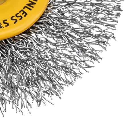 Щетка для дрели, 60 мм, Плоская, со шпилькой, нержавеющая витая проволока Denzel 744463 купить в Нижневартовске