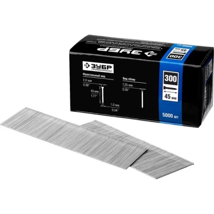 Гвозди тип 300, 45 мм, особотвердые, ЗУБР "ПРОФЕССИОНАЛ" 31830-45, 5000 шт 31830-45 купить в Нижневартовске