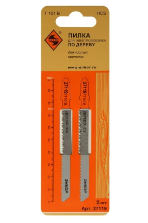 Пилка для электролобзика T101 B 2 шт. Энкор 27119 купить в Нижневартовске