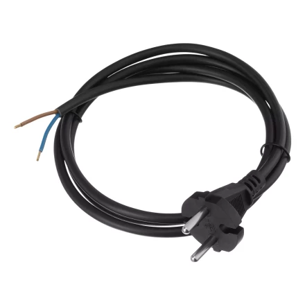 Шнур сетевой Denzel Energy Series, ПВС, 1,5 м, 2 x 1 мм, с неразборной вилкой, черный, 3 м, 37661 купить в Нижневартовске