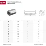 Гайка DIN 6334 переходная, M8, 3 шт, оцинкованная, ЗУБР 303756-08 купить в Нижневартовске