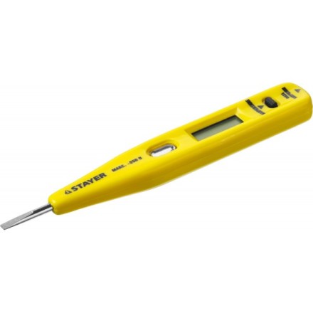 Тестер напряжения STAYER &quot;MASTER&quot; цифровой со световым индикатором, 12-220В, 125мм 45290 купить в Нижневартовске