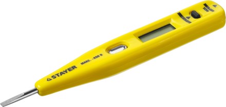 Тестер напряжения STAYER &quot;MASTER&quot; цифровой со световым индикатором, 12-220В, 125мм 45290 купить в Нижневартовске