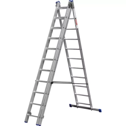 Лестница ЗУБР универсальная, трехсекционная со стабилизатором, 12 ступеней 38831-12 купить в Нижневартовске