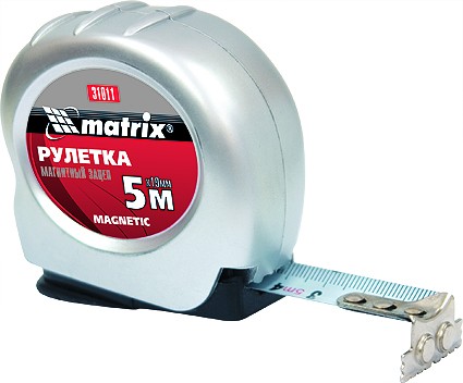 Рулетка Magnetic 7,5 м х 25 мм магнитный зацеп  MATRIX 31012 купить в Нижневартовске