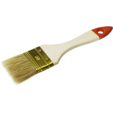 Кисть плоская ЗУБР "УНИВЕРСАЛ-ОПТИМА", светлая щетина, деревянная ручка, 50мм 01099-050_z01 купить в Нижневартовске
