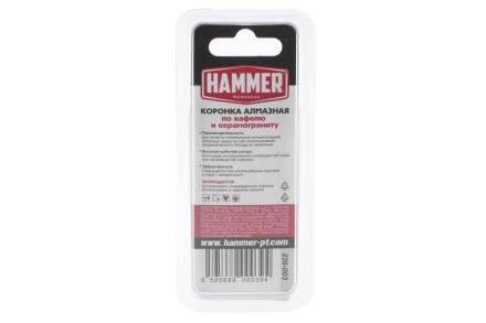 Коронка алмазная HAMMER Ф10х60мм (DHS 10.0*60/5) купить в Нижневартовске