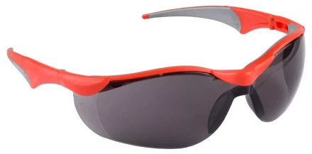 Очки ЗУБР "МАСТЕР" защитные, серые, с зеркальным покрытием, поликарбонатная монолинза с мягкими двухкомпонентными дужками 110322 купить в Нижневартовске