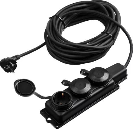 ЗУБР КГ-325-Ш3, КГ, 3 x 2.5 мм2, IP44, 5 м, 3 гн., 4000 Вт, силовой удлинитель, Профессионал (55024-05) купить в Нижневартовске