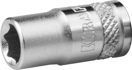 Торцовая головка KRAFTOOL &quot;INDUSTRIE QUALITAT&quot;, Cr-V, FLANK, хромосатинированная, 1/4&quot;, 6 мм 27815-06_z01 купить в Нижневартовске