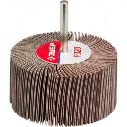 Круг шлифовальный ЗУБР &quot;МАСТЕР&quot; веерный лепестковый, на шпильке, тип КЛО, зерно-электрокорунд нормальный, P320, 40х80мм 36604-320