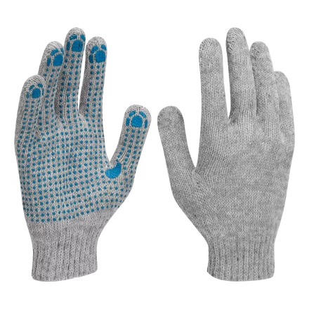 Перчатки трикотажные с ПВХ точкой, 5 пар в упаковке, БОПП-пакет, 7 класс// Россия 67837 купить в Нижневартовске
