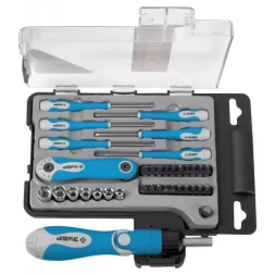 Набор ЗУБР Инструмент "ЭКСПЕРТ" для слесарных и точных работ, отвертки, насадки, имбус.ключи, в пласт.боксе, 41пред. 25293-H41