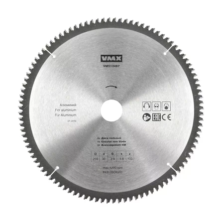 Диск пильный ф255х30 z100 алюминий VMX 512487 купить в Нижневартовске
