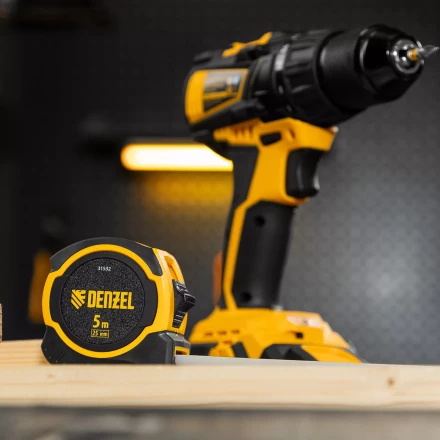 Рулетка Denzel 5м х 25мм, двухкомп. корпус, магнитный обрезиненный зацеп, 31532 купить в Нижневартовске