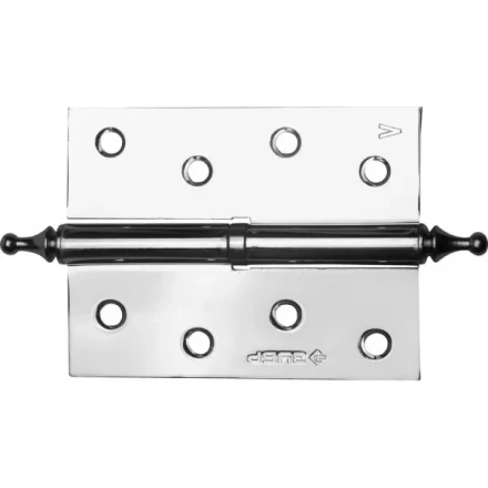 Петля дверная разъемная ЗУБР "ЭКСПЕРТ", 1 подшипник, цвет хром (CP), левая, с крепежом, 100х75х2,5мм, 2 шт 37605-100-2L купить в Нижневартовске