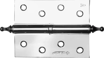 Петля дверная разъемная ЗУБР "ЭКСПЕРТ", 1 подшипник, цвет хром (CP), левая, с крепежом, 100х75х2,5мм, 2 шт 37605-100-2L купить в Нижневартовске