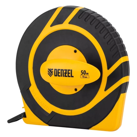 Рулетка геодезическая 50 м х 15 мм  Denzel 31292, закрытый корпус, фиберглассовая лента купить в Нижневартовске
