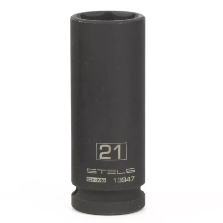 Головка ударная удлиненная шестигранная 21мм 1/2" CrMo Stels 13947 купить в Нижневартовске