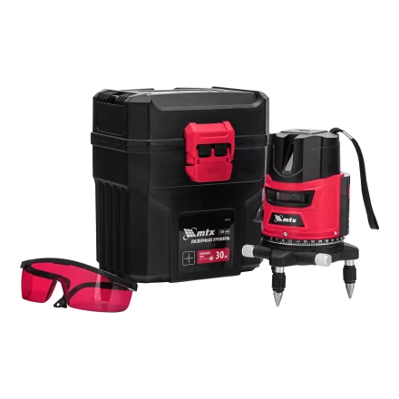 Лазерный уровень MTX CRX-30R, 30 м, красный луч, батарейки, резьба 5/8" 35030 купить в Нижневартовске
