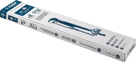 Ключ трубный рычажный ЗУБР "ПРОФЕССИОНАЛ", прямые губки, цельнокованый, Сr-V, № 2,  1,5" 27335-2_z01 купить в Нижневартовске