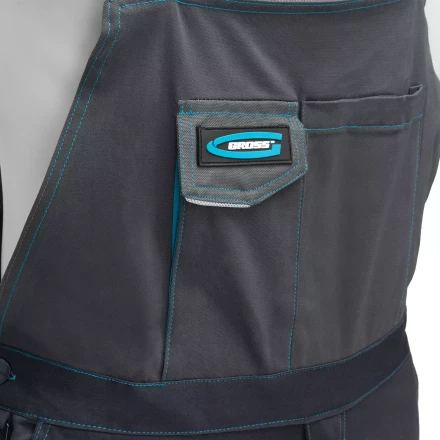 Полукомбинезон профессиональный рабочий Gross 90443, 97% хлопок 3% спандекс, L купить в Нижневартовске