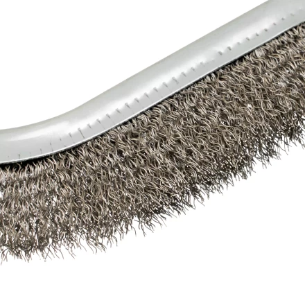 Щетка металлическая с пластмассовой ручкой, нержавеющая проволока Denzel 748287 купить в Нижневартовске