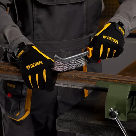 Щетка металлическая с пластмассовой ручкой, нержавеющая проволока Denzel 748287 купить в Нижневартовске