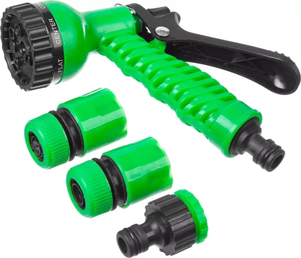 Набор поливочный РОСТОК: Распылитель пистолетный 7 поз., 2 соединителя 1/2", адаптер внешний 427368 купить в Нижневартовске