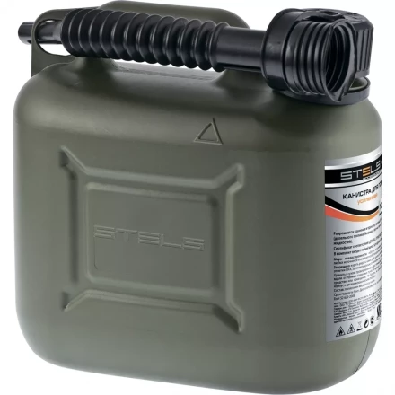Канистра для ГСМ вертикальная 10 л пластиковая усиленная STELS артикул 53126 купить в Нижневартовске