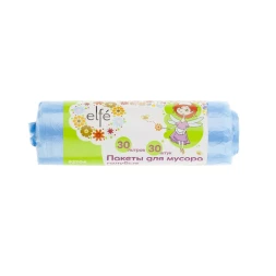 Пакеты для мусора 30 л 30 шт голубые Elfe 92704