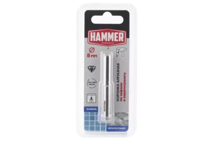 Коронка алмазная HAMMER Ф8х60мм (DHS 8.0*60/5) купить в Нижневартовске