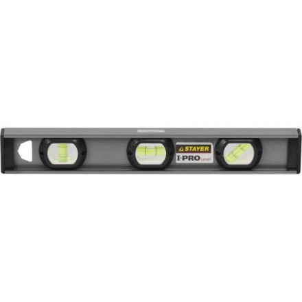 Уровень STAYER &quot;PROFESSIONAL&quot; I-PROLevel, усилен рельс с ручками, утолщен особопрочн профиль, точность 1мм/м, 3 ампулы, 40см 3477-040 купить в Нижневартовске