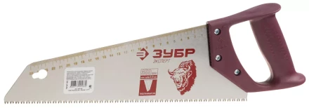 Ножовка ЗУБР "ЭКСПЕРТ" по дереву, трехгранный закаленный зуб, пластмассовая ручка, шаг зуба 3,5мм, 400мм 15141-40 купить в Нижневартовске