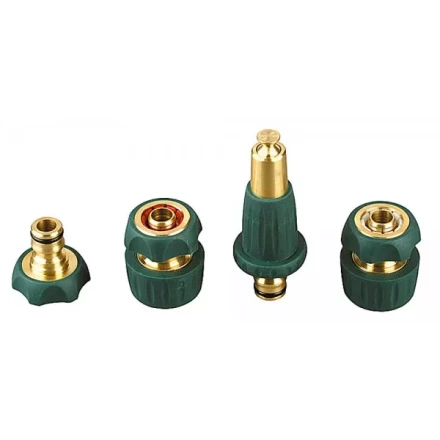 Набор поливочный RACO: Наконечник, адаптер, соединители 1/2" х 3/4", латунь с покрытием TPR, 4 предмета 4244-55147B купить в Нижневартовске