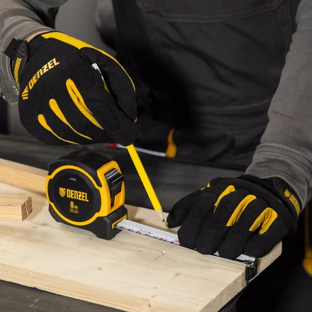 Рулетка Denzel 8м х 25мм, двухкомп. корпус, магнитный обрезиненный зацеп, 31533 купить в Нижневартовске