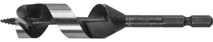 ЗУБР. Сверло по дереву, спираль Левиса, шестигранный хвостовик 1/4&quot;, 20х120мм 29483-120-20 купить в Нижневартовске