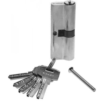 Механизм ЗУБР &quot;ЭКСПЕРТ&quot;цилиндровый, повышенной защищенности, тип &quot;ключ-ключ&quot;, цвет хром, 6-PIN, 90мм 52105-90-2 купить в Нижневартовске