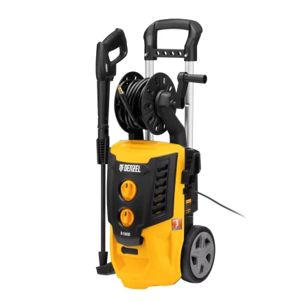 Моечная машина высокого давления Denzel R-180D, 2200 Вт, 180 бар, 380 л/ч, с барабаном купить в Нижневартовске