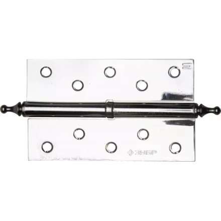 Петля дверная разъемная ЗУБР "ЭКСПЕРТ", 1 подшипник, цвет хром (CP), левая, с крепежом, 125х75х2,5мм, 2 шт 37605-125-2L купить в Нижневартовске