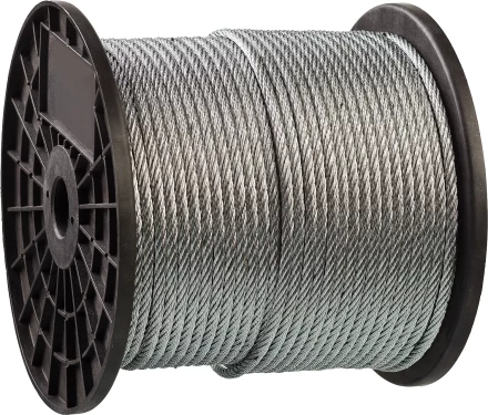 Трос стальной ЗУБР "ПРОФЕССИОНАЛ", оцинкованный, DIN 3055, d=2 мм, L=200 м 4-304110-02 купить в Нижневартовске